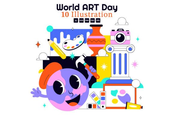 10 World Art Day Illustration: A Versatile Design Resource for Creative Projects