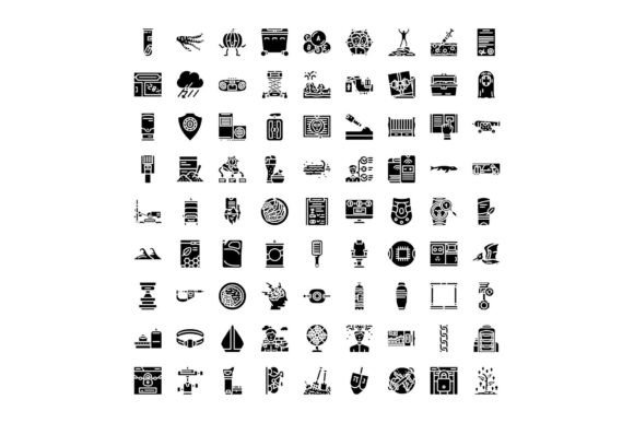 Black and White Glyph Icons for Designers and Creators
