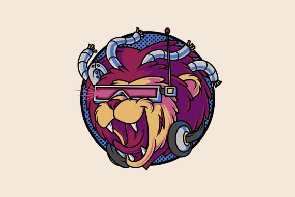 Cyborg Lion Head Mascot with Headphone: A Strategic Asset for Brand Identity