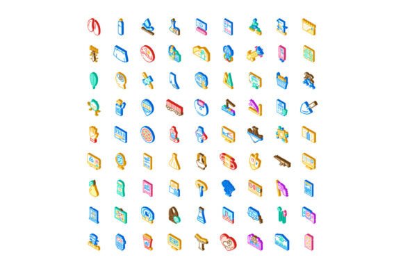 Diverse Isometric Icons for Web and Apps: Enhancing Visual Communication with Style