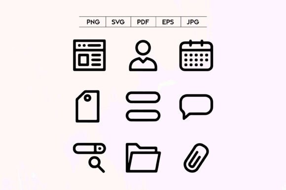 Essential UI Interface Basic Web Elements Icons for Modern Design