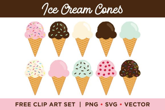 Free Ice Cream Cone Clip Art for Creative Projects