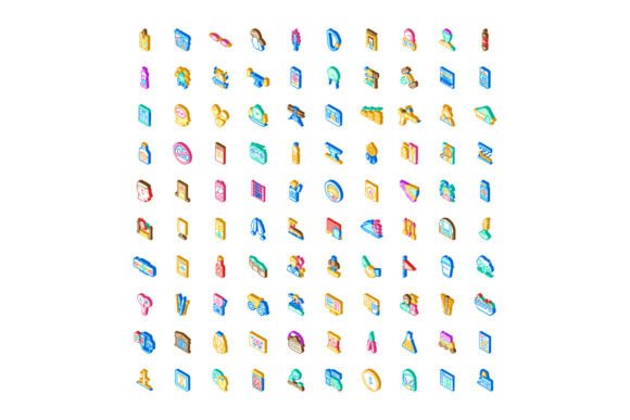 Isometric Icons for Business and Digital Lifestyle