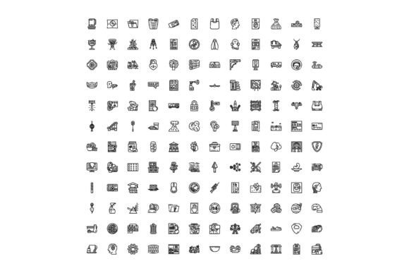 Minimalist Line Art Icons for Modern Design Projects