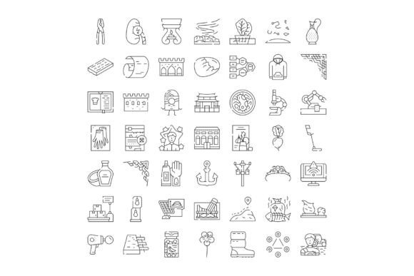 Unlocking Creativity with the Diverse Set of Line Art Icons Collection