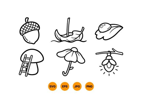 Whimsical Forest Doodle Pack: A Versatile Choice for Playful Design Projects